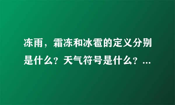 冻雨，霜冻和冰雹的定义分别是什么？天气符号是什么？危害又是什么