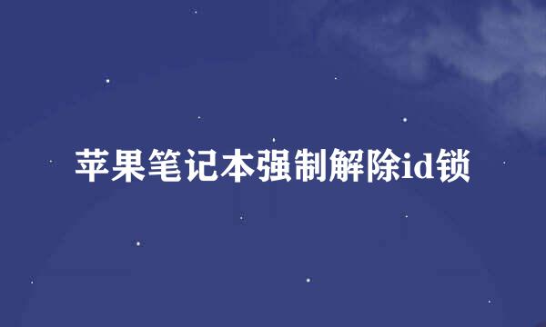 苹果笔记本强制解除id锁