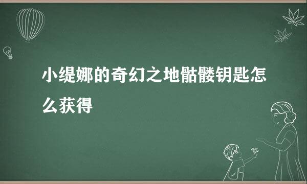 小缇娜的奇幻之地骷髅钥匙怎么获得