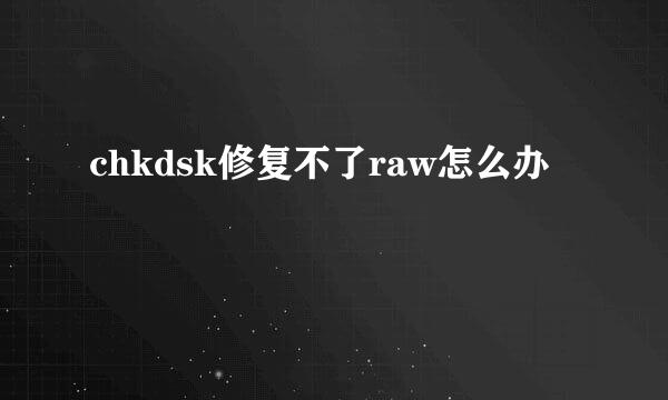 chkdsk修复不了raw怎么办