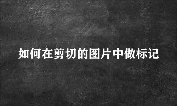 如何在剪切的图片中做标记