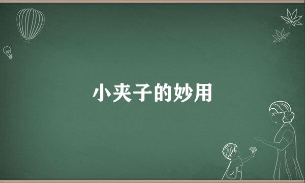 小夹子的妙用