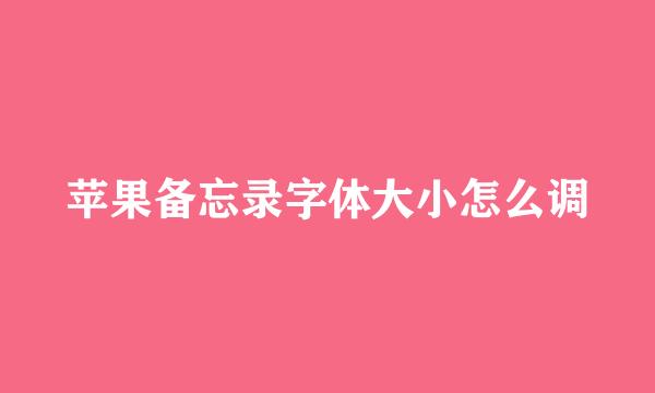 苹果备忘录字体大小怎么调