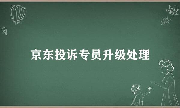 京东投诉专员升级处理