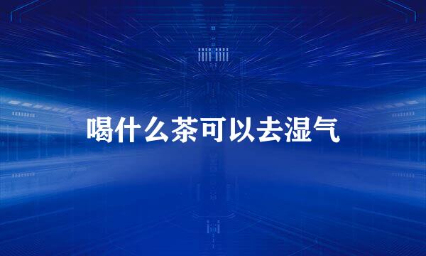 喝什么茶可以去湿气