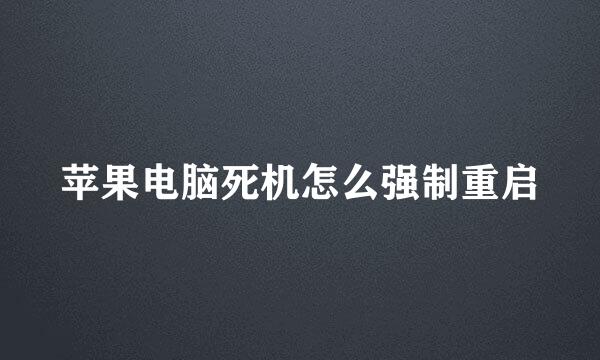 苹果电脑死机怎么强制重启