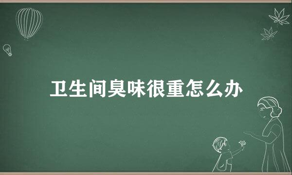卫生间臭味很重怎么办