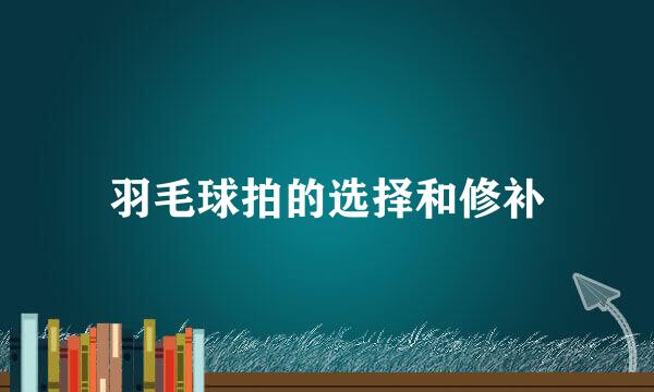 羽毛球拍的选择和修补